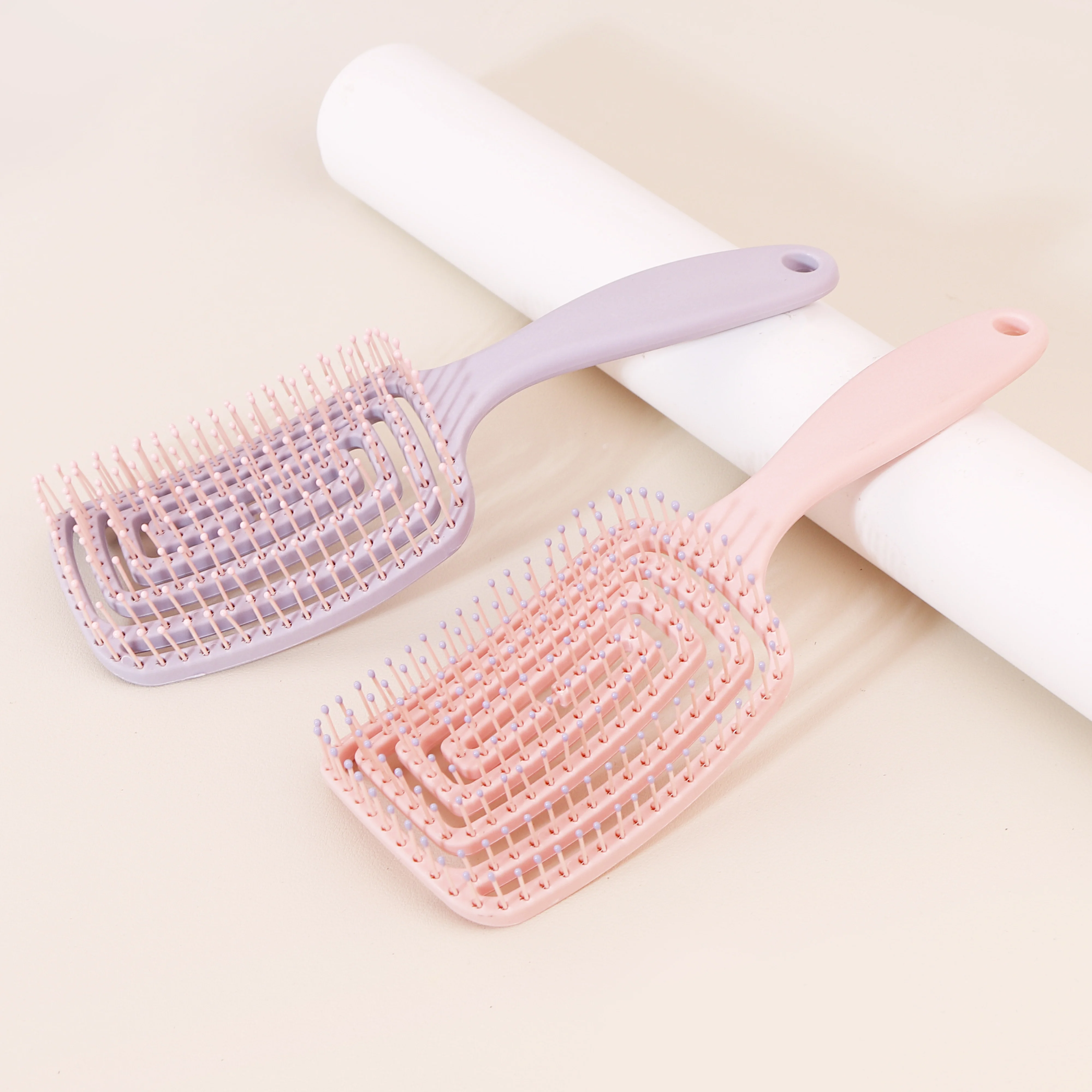 1PCS tangled hair brush, dual-purpose dry and wet, women's bent hair brush, long, thick, thin, and curly, for daily hair care