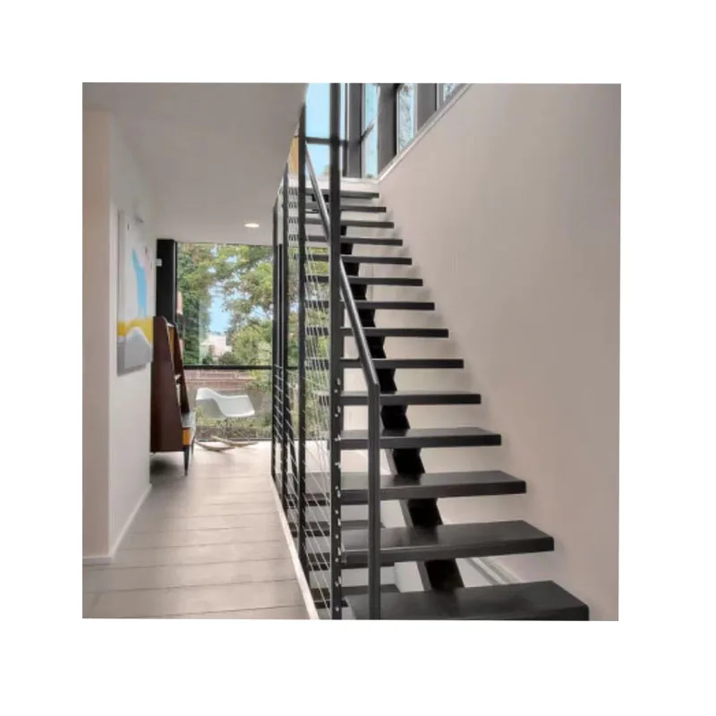 Custom.Custom-made indoor staircase using steel structure existing staircase