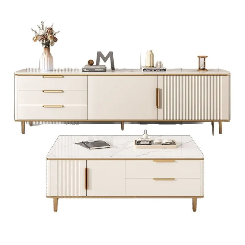 

cabinet coffee table combination modern simple small apartment household living room 2025 new light luxury high model