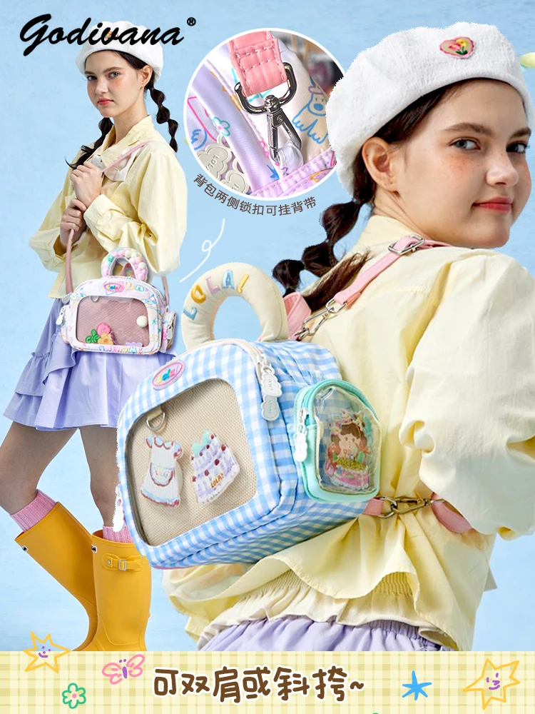 Oryginalny Design Robot Backback śliczne Itabag dziewczyna damska podróżna mała torba na ramię Crossbody Kawaii Bolso torebki typu Tote