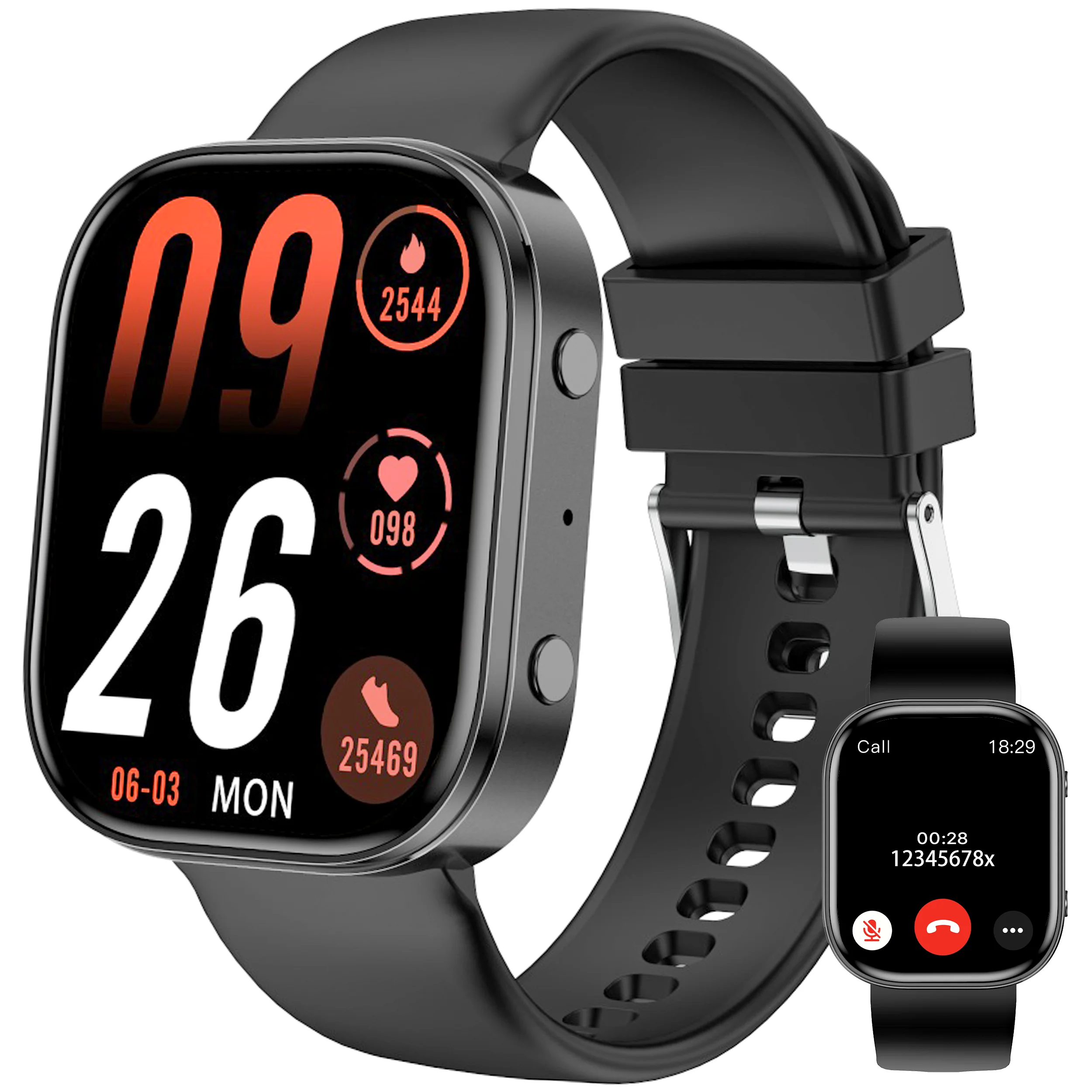 

Новые спортивные смарт-часы 2026 года для мужчин и женщин: полноэкранные, с измерением пульса, Bluetooth-звонками, голосовым управлением AI, водонепроницаемость IP68, 1,88 дюйма