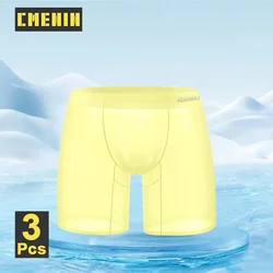 CMENIN 3Pcs Transparent Sexy Men Underwear Ultra-thin Ice Silk Men Boxers Men's Panties Seamless Breathable Mens Boxers Briefs