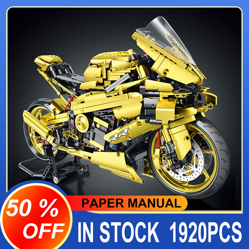 New MOC 1000 RR Motorcycle Compatible 42130 Building Blocks Bricks Educational Toy Birthday Gifts For Kids