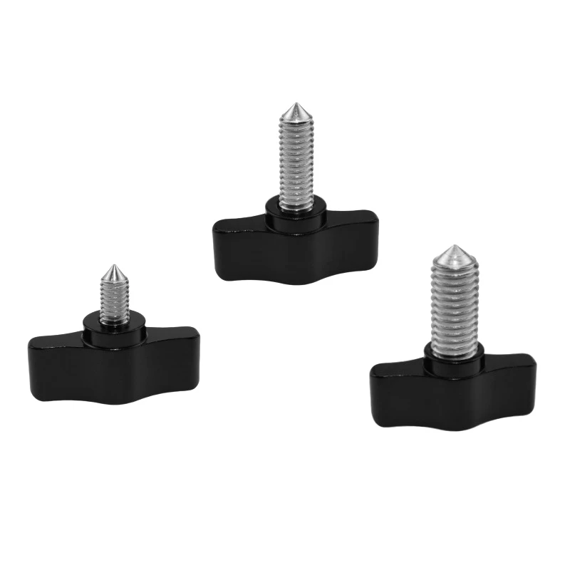 

Stainless Steel M4 M5 M6 M8 Hand Screw Locking Screw Ballhead Knob Aluminum Alloy Handle Pointed Screw Photography Equipment