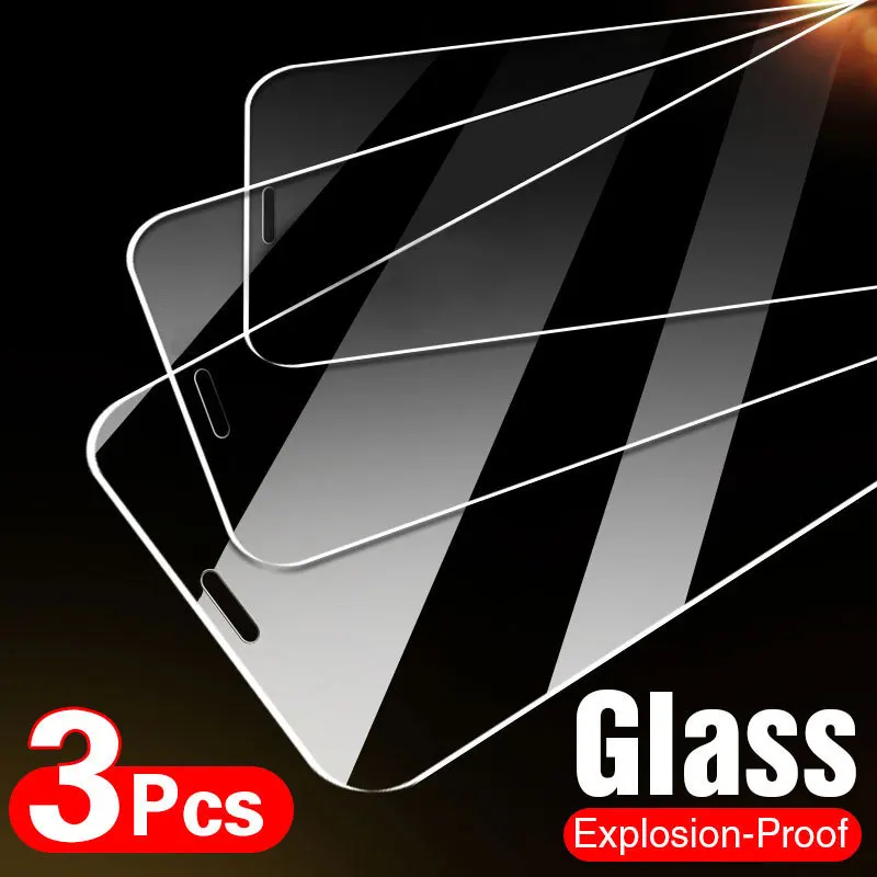 3PCS Tempered Glass For Samsung Galaxy A52S A73 A53 A23 5G A13 A14 Screen Protector For Samsung A12 A32 A51 A50 A30 S22 S23 S24