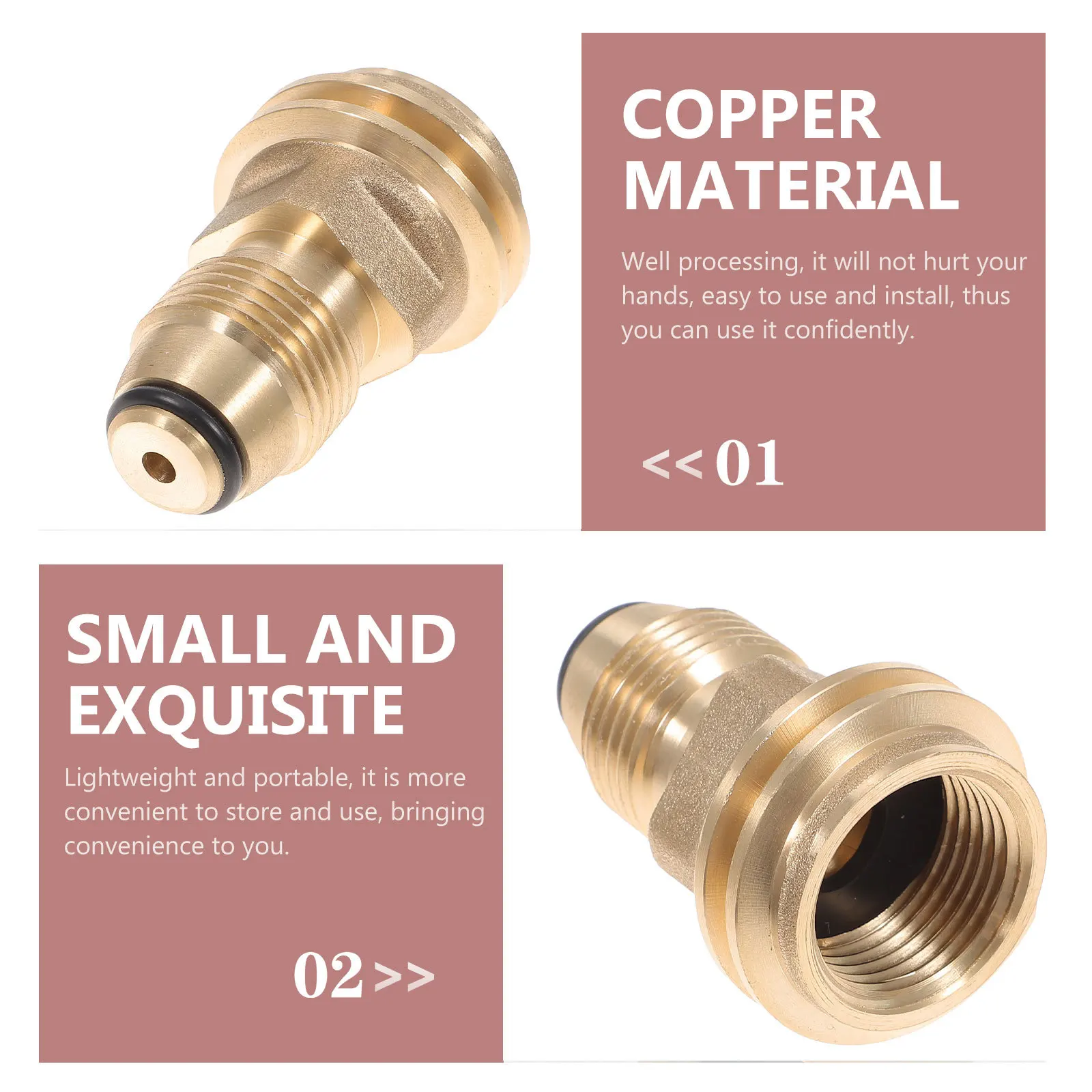 غاز البروبان موصل البروبان محول تركيب النحاس المطاط خزان عبوة محول إلى موصل Qcc1 للتخييم موقد شواء