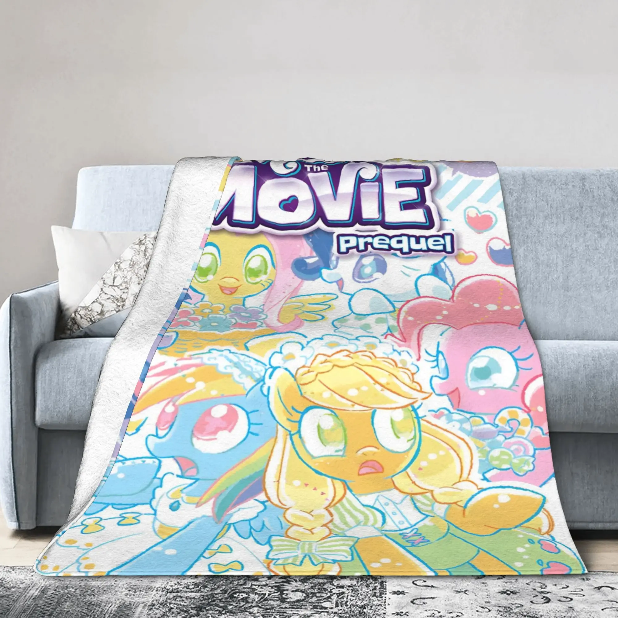 

Novelty Design ponyes cartoon Blanket Ultra-Soft Flannel Comfortable Throw Blanket Machine Washable