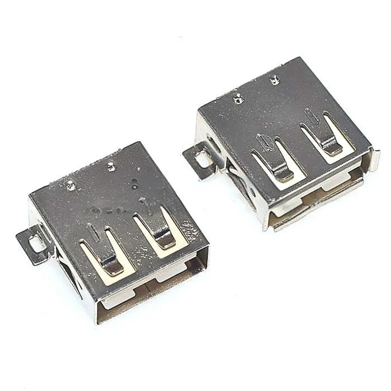 50PCS USB Type-A SMD AF Full SMD USB Female Connector 4-Pin SMD USB Receptacle Curled Edge/Flat Edge