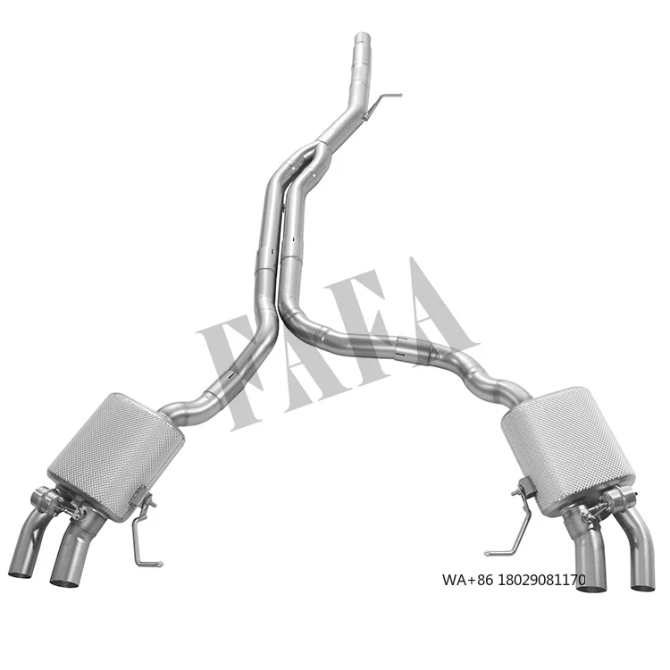 

Выхлопная система 2.0 2023: Средняя и задняя секции с электроклапаном, глушитель Cat-Back с теплоизоляцией