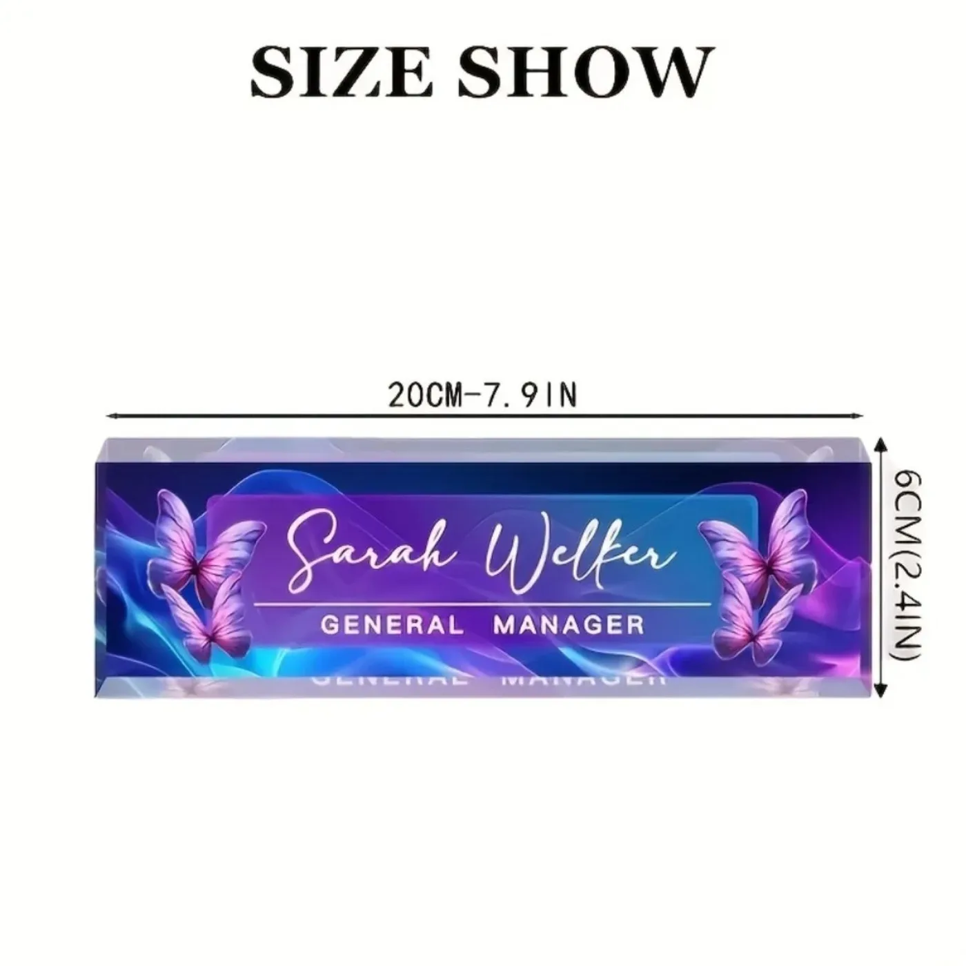1pc Custom Design Position & Title Acrylic Desk Nameplate, Personalized Desktop Decor Sign for Office (Only Decoration)