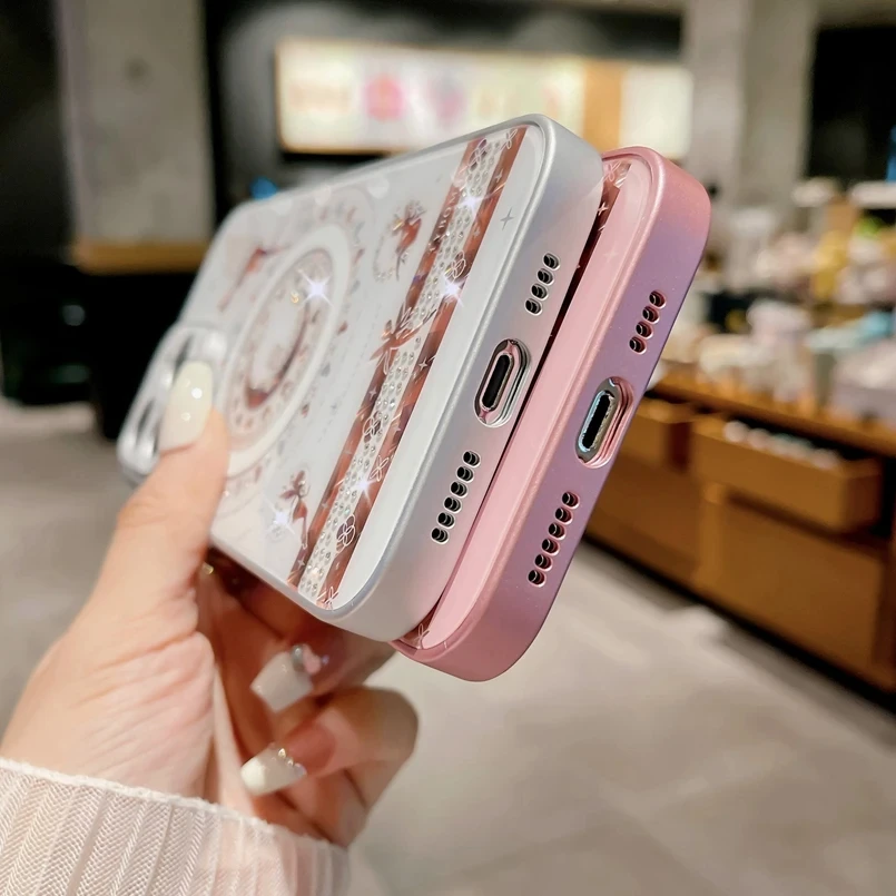 Luxury Magsafe Phone Case for iPhone 15 Pro Max 14 Plus 12 Pro 11 iPhone15 iphone14 iphone13 Pro Girl Woman Original Shell Cover