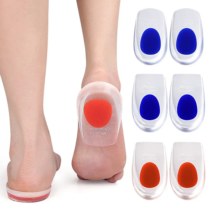 1 Pair  Insoles  Heel Spurs Pain Foot Cushion Foot Massager Care Half Heel Pad Shoe insole Height Increase