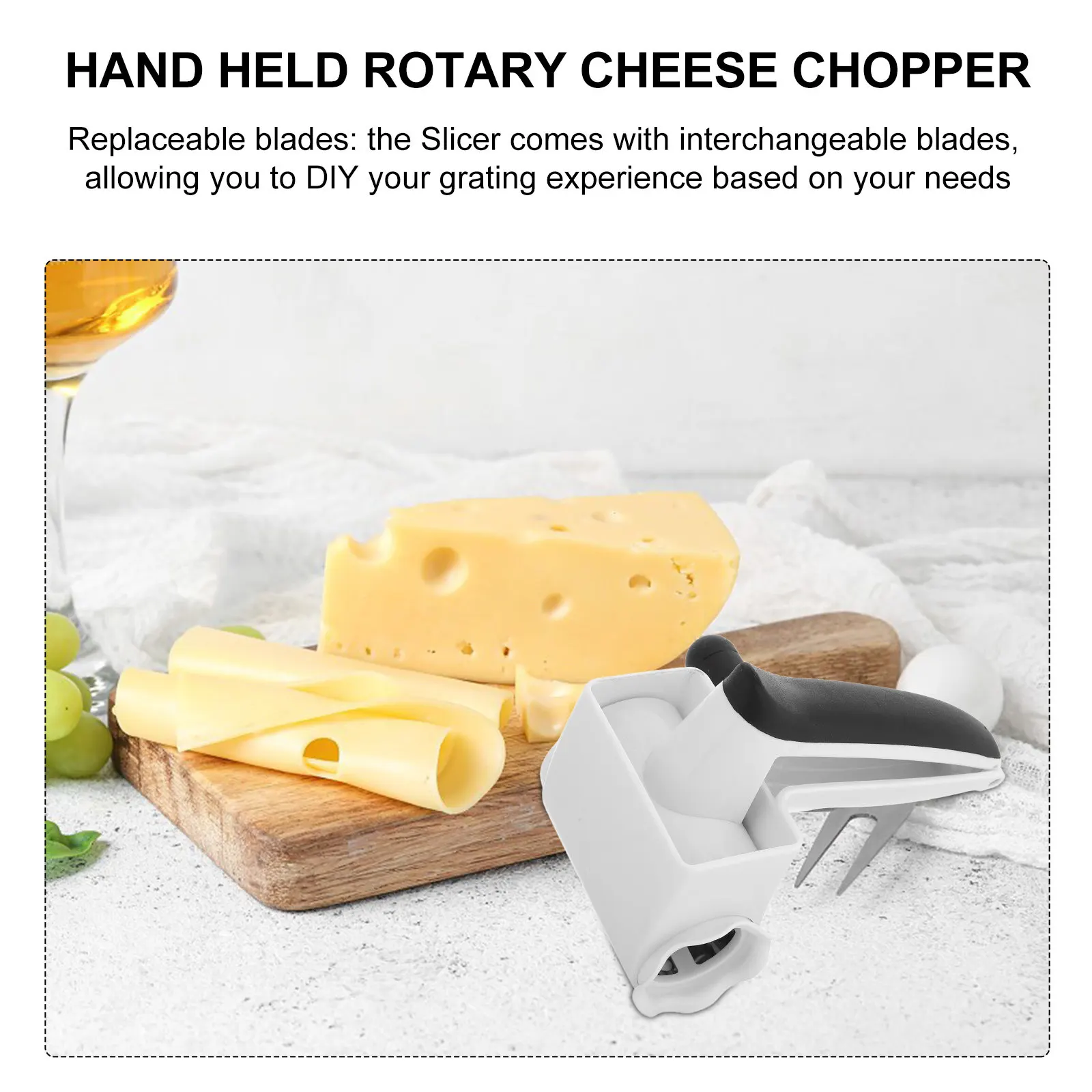 1 Juego de Cortador de Queso Manual Giratorio Multiusos para Queso, Mantequilla y Nueces, Herramienta de Cocina Eficiente para Preparar Alimentos