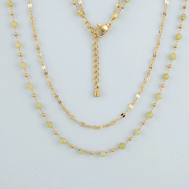 assoonas, 1 Stück/Lot, MH59, Halskette für Damen, Anhänger, handgefertigt, 18k vergoldet, Edelstahl, Naturstein, Modeschmuck – Detail 5