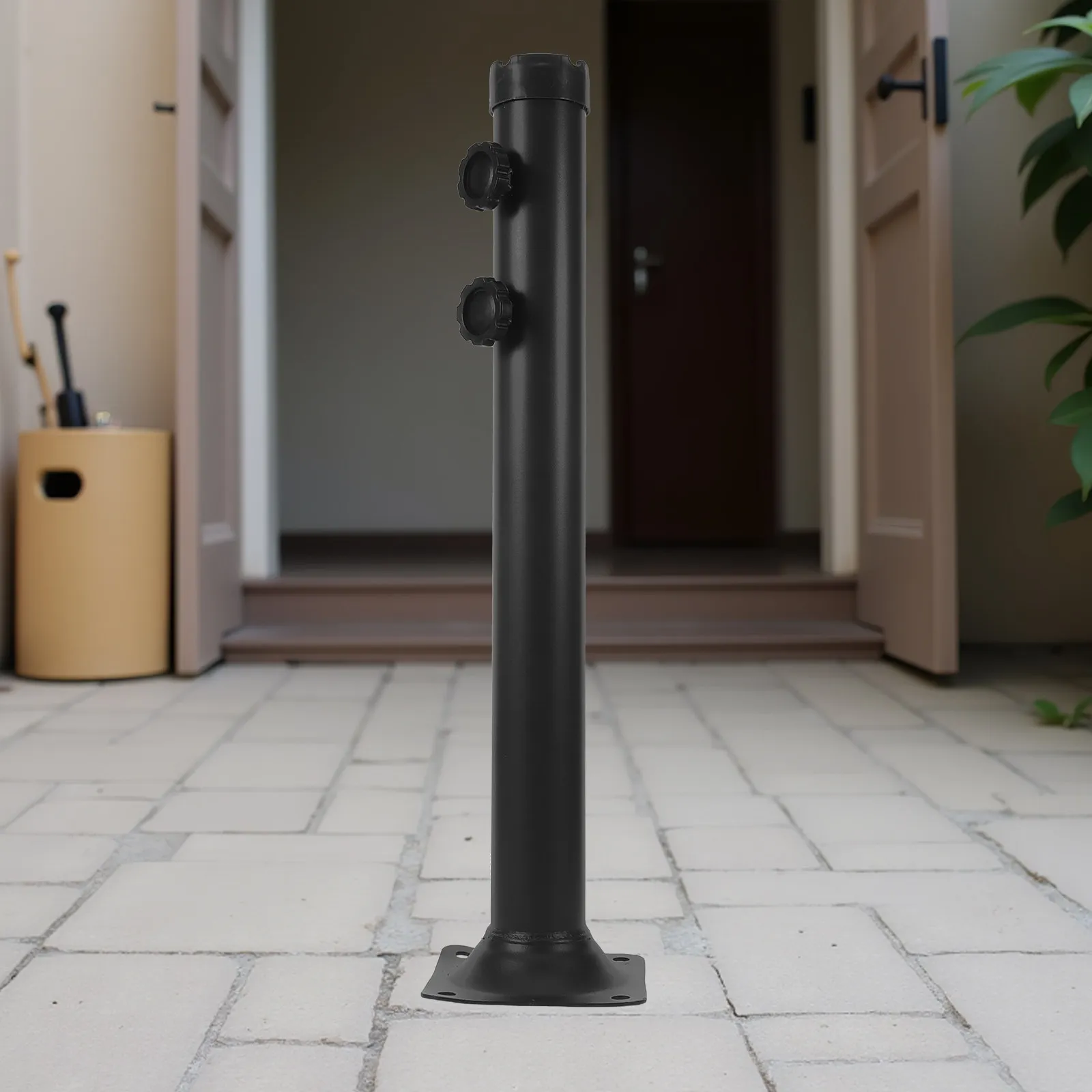 Umbrella Base Insert Iron Tube Replacement for Cantilever Parasol Universal Stabilizer Sleeve Patio Garden Beach Outdoor