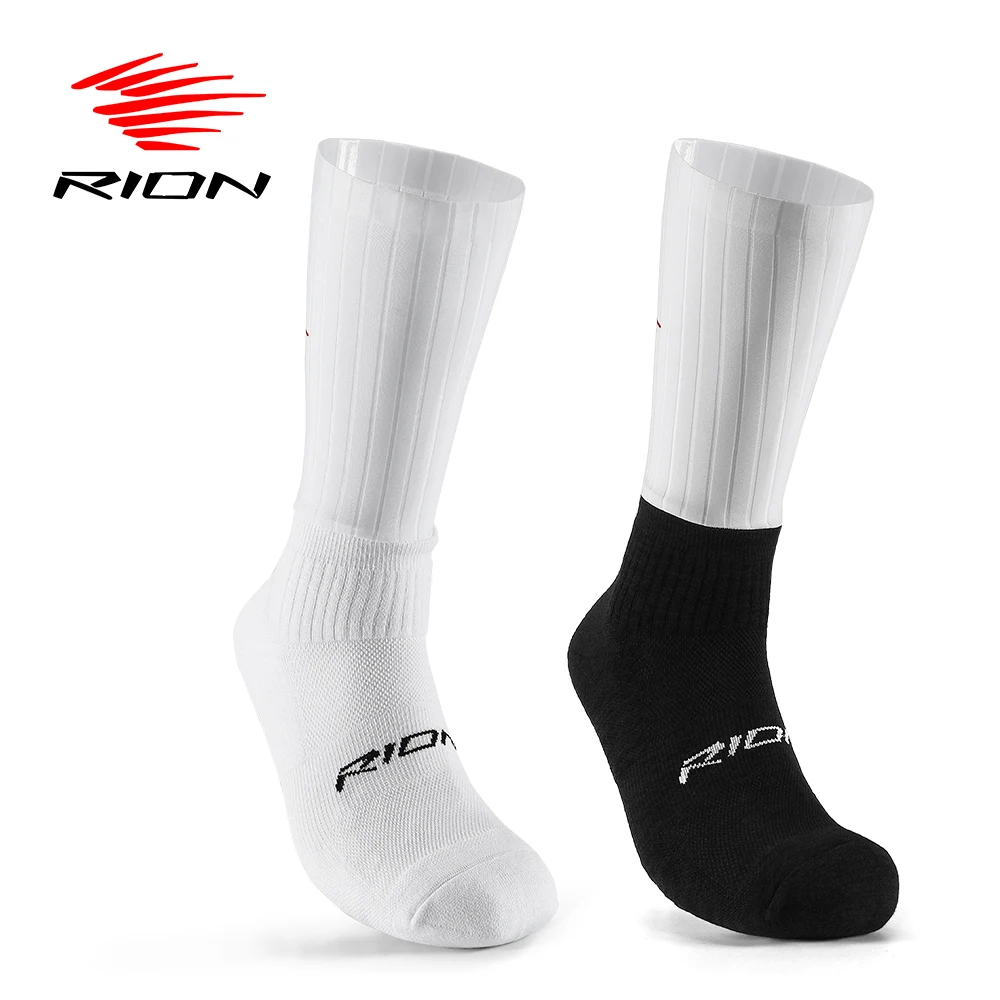 

RION Cycling Socks Unisex With Ankle Support Sports Wear Bicycle Running Basketball Athletic Bike Trekking Mid Calf Breathable