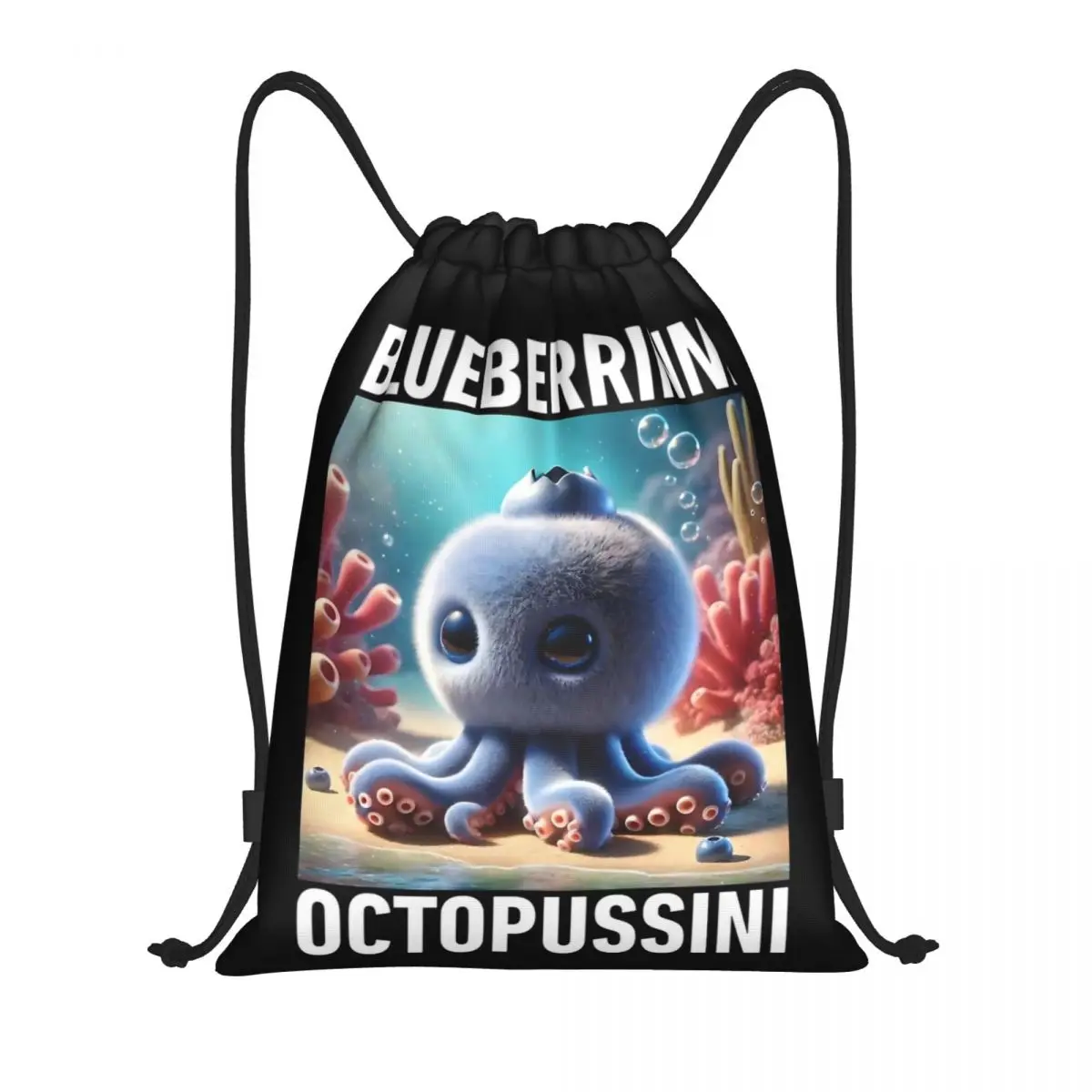 

Blueberrinni Octopussini итальянский рюкзак Brainrot на шнурке, спортивный рюкзак для спортзала, сумка на шнурке для тренировок