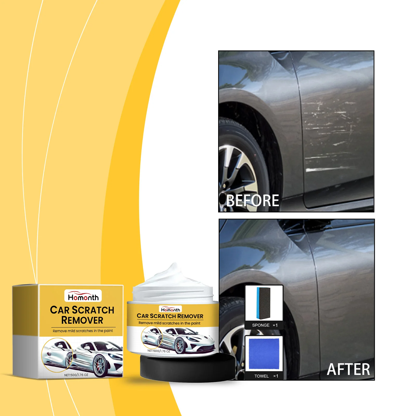 

Car Scratch Repair Cream Car Paint Scratch Cream Cleaning Maintenance Coating Paint Coating Agent