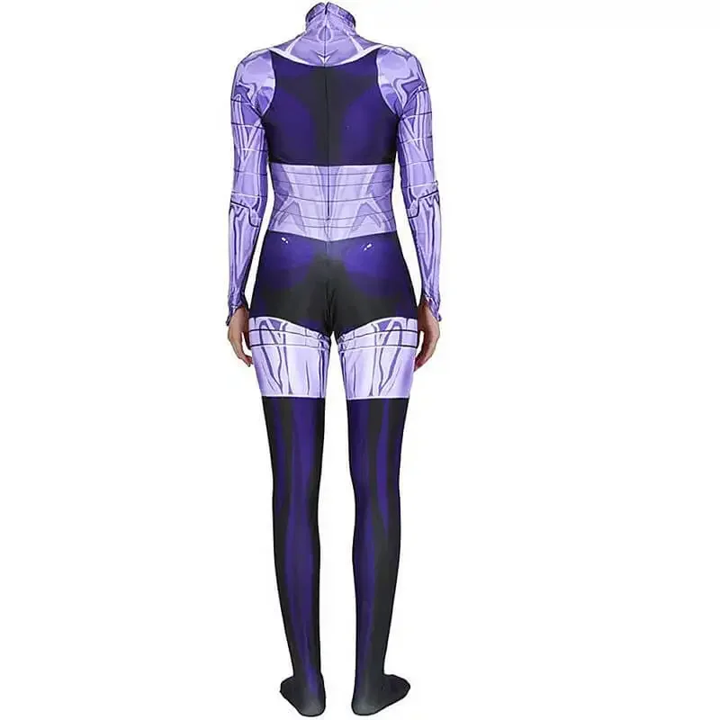 Halloween Woman Girls YJ Blackfire Superhero Cosplay Costume Lady Starfire Bodysuit Zentai Suit Adult Kids Jumpsuit @ 0Z *