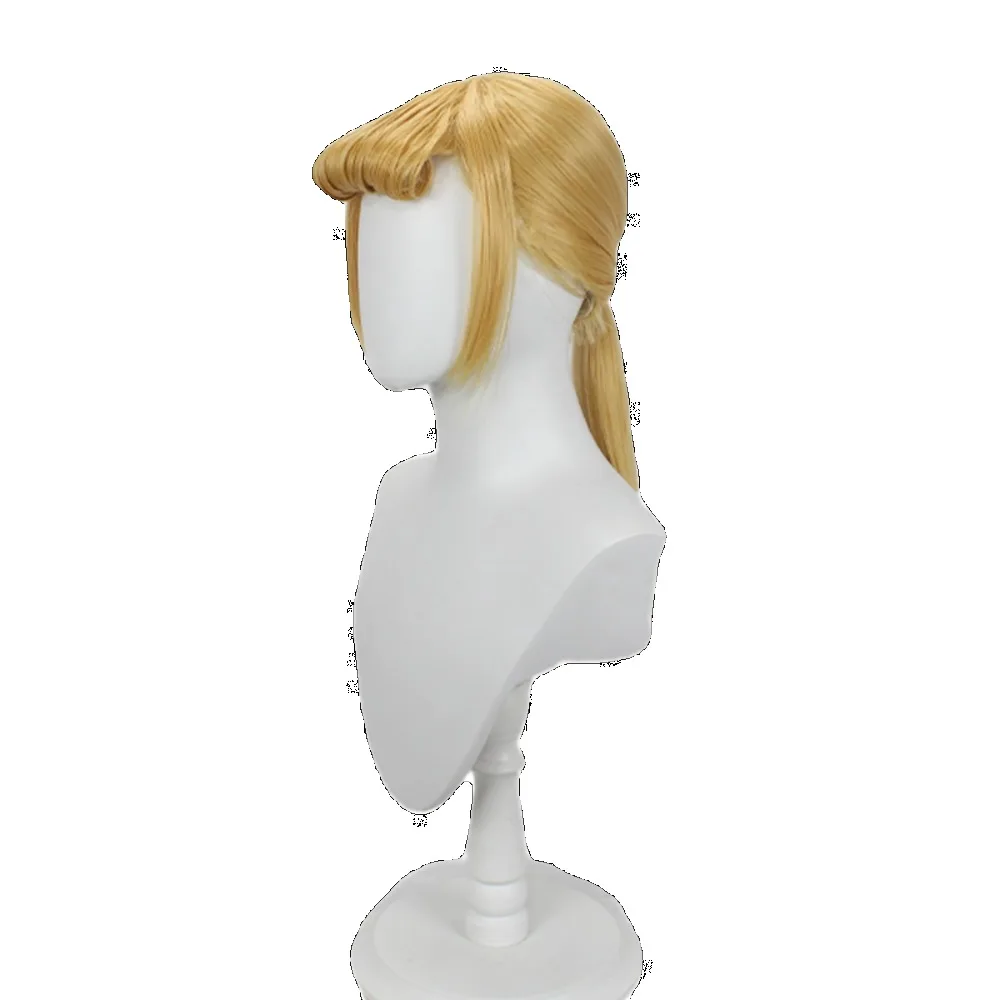 Parrucca cosplay per ragazza pecora riccia fatta a mano giallo dorato Bo Peep