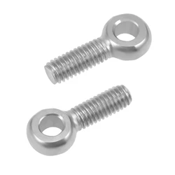 Uxcell 2-10pcs M6 M8 M10 M14 Threaded Eye Bolt 304 Stainless Steel Machinery Shoulder Swing Lifting Eye Bolt Metric Thread