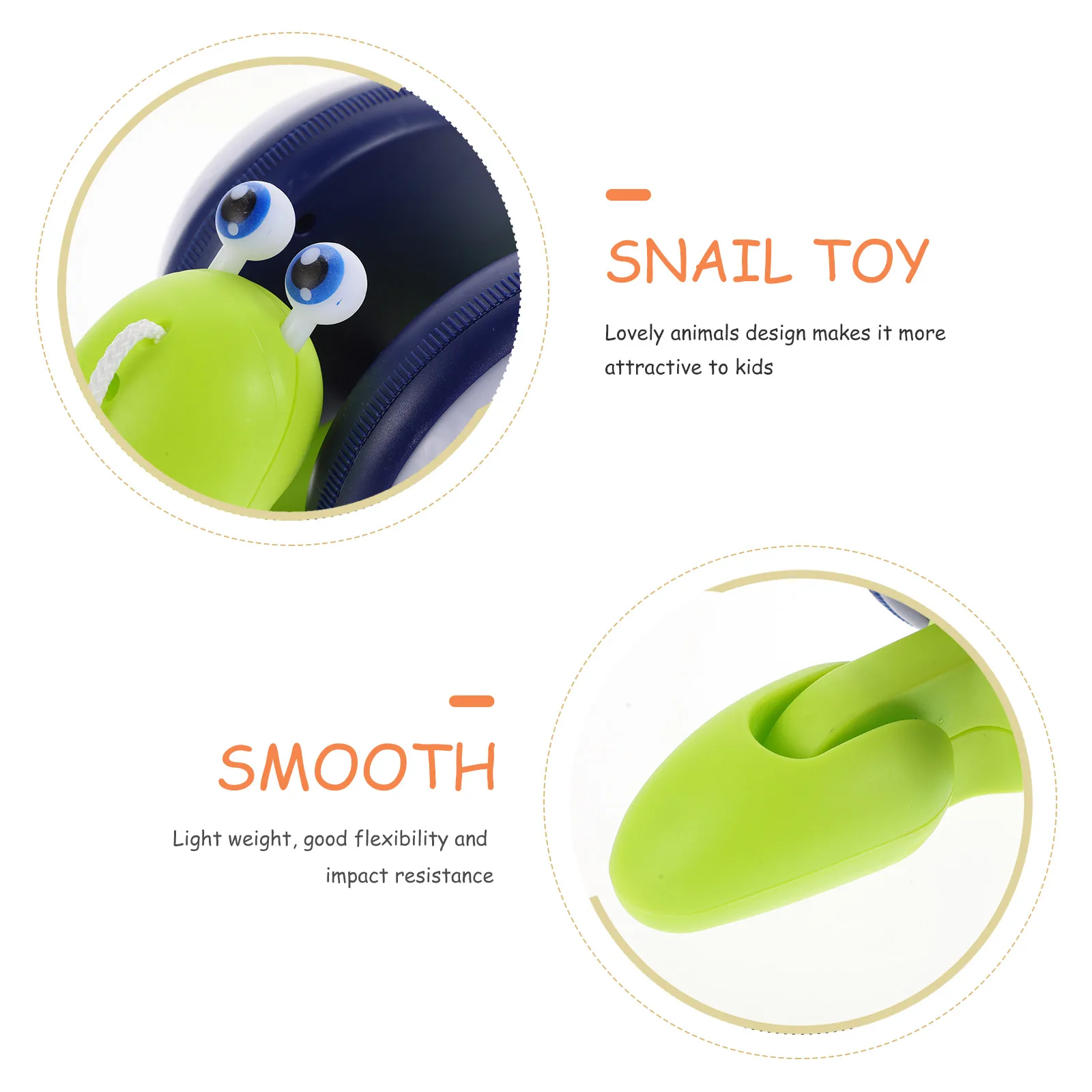 

Snail Pulling String Playmate Toddler Learning Walker Smooth ABS PP Material Pull Learning Walker Early Education Pulling String