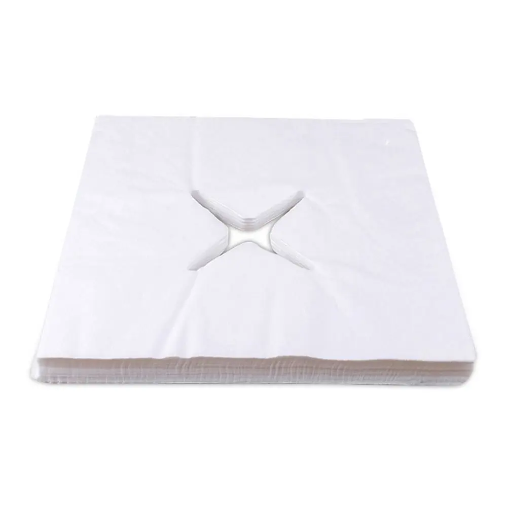 100PCS Disposable Massage Table Hole Towel Makeup Tool Thicken Massage Table Face Pads Beauty Essentials Face Cleaner