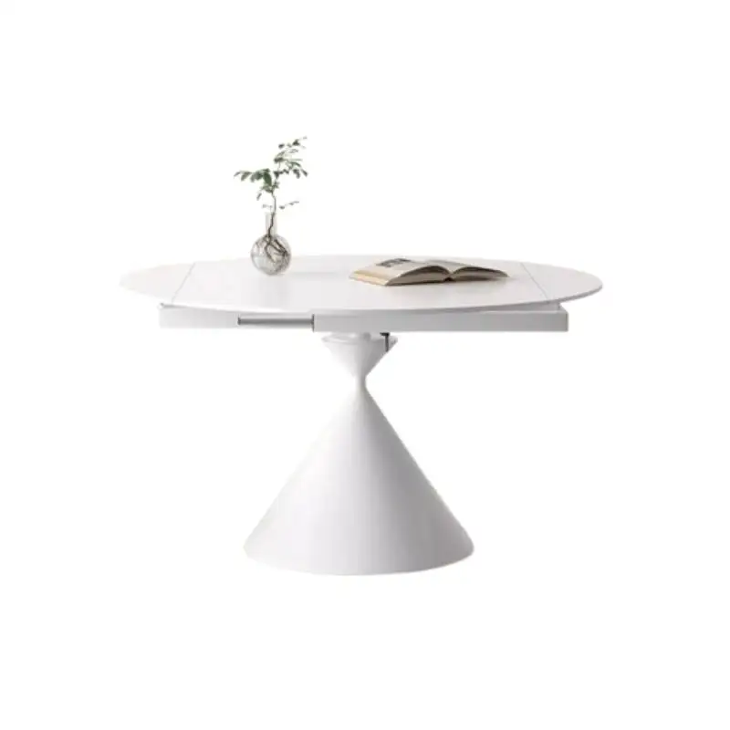 

Круглый минималистичный обеденный стол, белый небольшой выдвижной обеденный стол для гостиной, современная мебель Tavolo Da Pranzo для дома