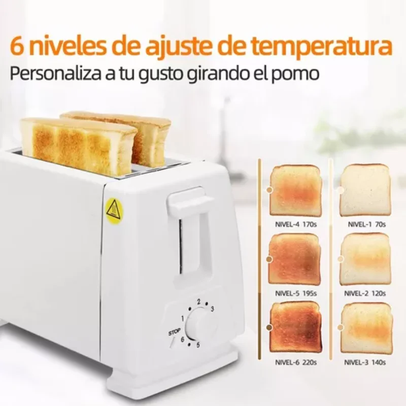 White 110V Breakfast Toaster for Sandwich Food Preparation