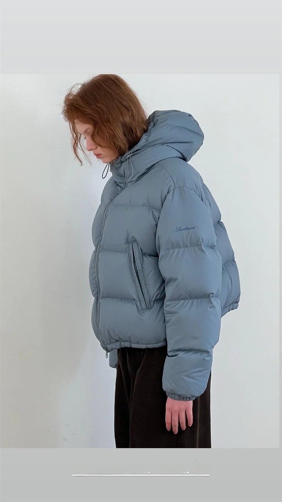 Fashionable Short Duck down Jacket Coat Warm Winter Outerwear Hooded Smooth 90% down Women's Commute Style Zipper Closure