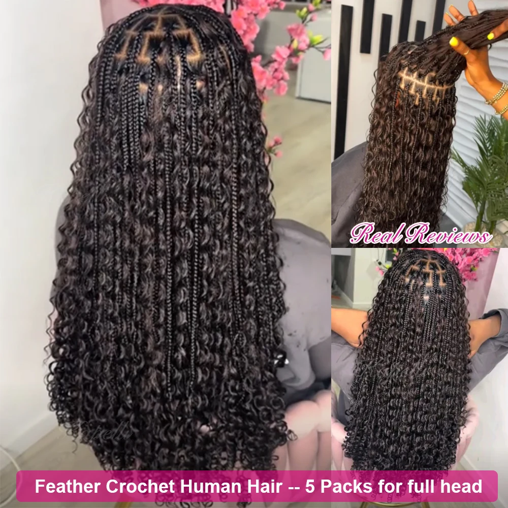300g Feder-Häkel-Haarverlängerung aus Echthaar, knotenlose, vorgesehene Locken, 15A QVR Remy-Haar, wiederverwendbare Häkel-Haarverlängerung – Detail 3