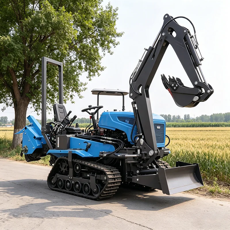 

Индивидуальный гусеничный трактор 60 л.с., многофункциональный культиватор, гусеничный роторный культиватор, мощная машина для вспашки сельскохозяйственных угодий