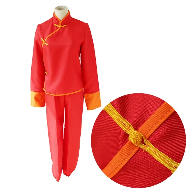 Gintama Silver Soul costume women Japanese anime Kagura Chinese dress wig cosplay kungfu wear cheongsam outf MN12