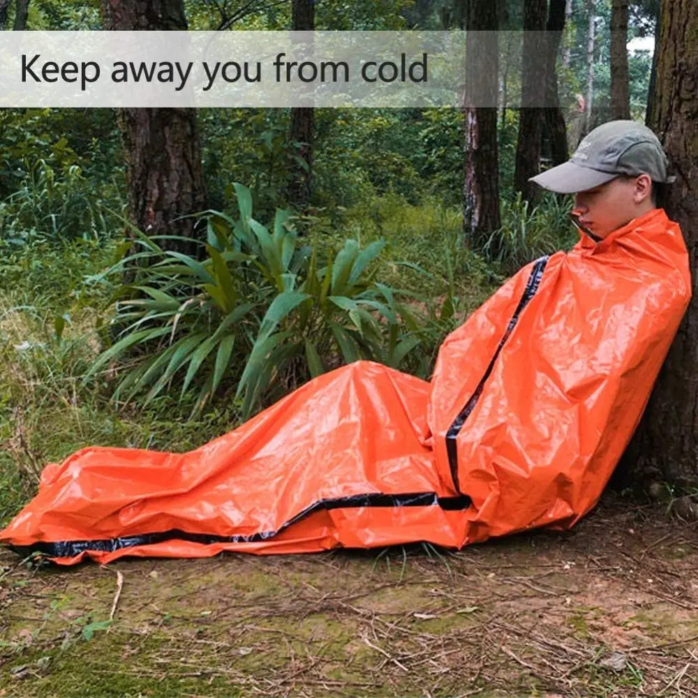 Kit Waterproof Emergency Sleeping Bag Portable Thermal Thermal Blanket Emergency Reusable Rescue Bag Camping