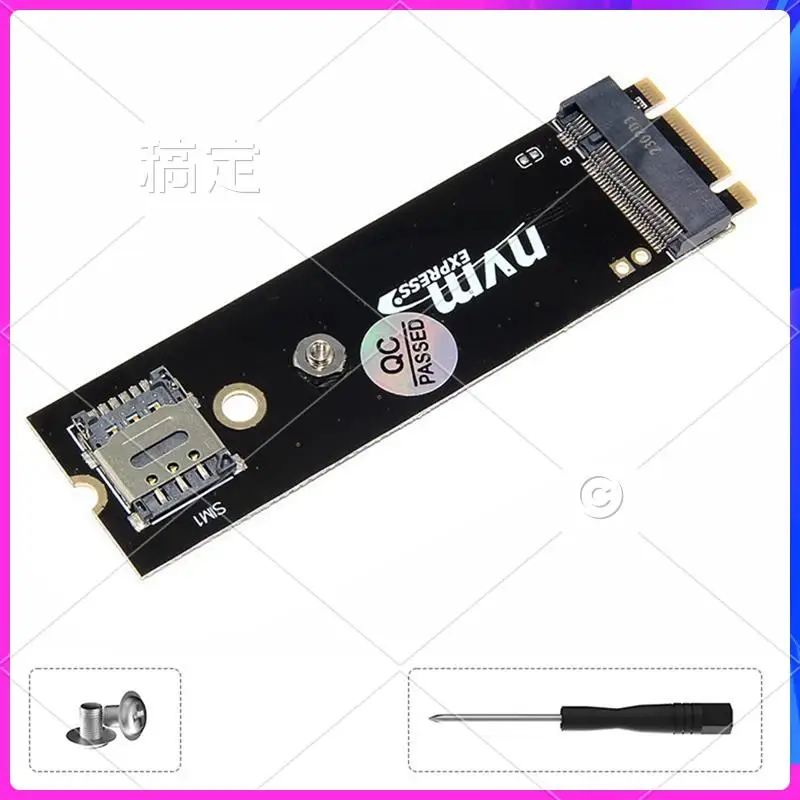 AP-M.2 B-Key Naar PCIE Adapter Riser Met Sim-kaartsleuf Voor 4G 5G LTE netwerkmodule M.2 M-Key/B-Key NVME Adapter