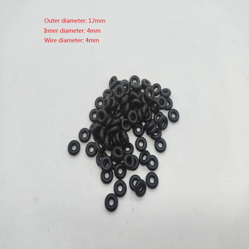 

100 Pcs Of Tire Changer Pedal Parts 12x4 MM Air Control Valve Sealing O-Ring Accessories