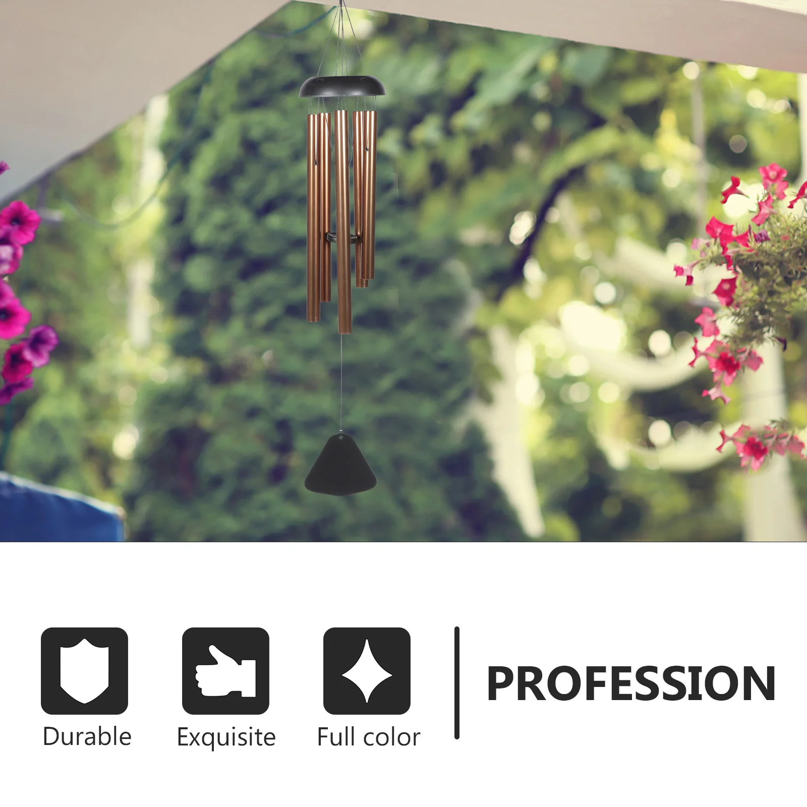 

Elegant Retro Metal Wind Bell Hanging Decor for Garden Balcony Home Courtyard Memorial Wind Chime Pendant Home Hanging Decor