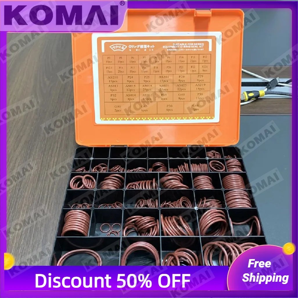 

Wholesalar Portable NBR Nitrile O Ring Seal Box Excavator Repair Oring Kit Rich Stock for CAT VOLVO KOMATSU HITACHI New Arrival
