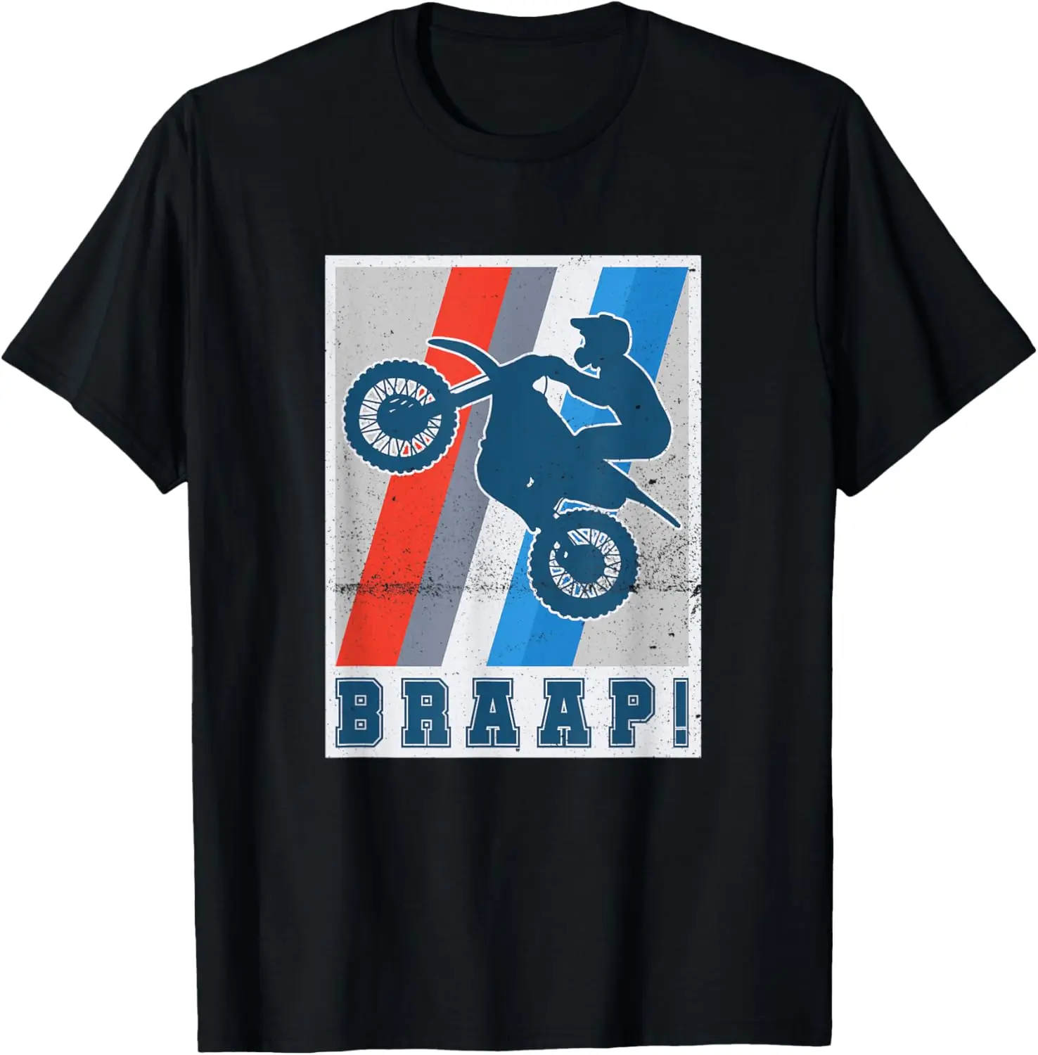 

Vintage Motocross MX Retro Dirt Bike Rider Braap Motorcycle T-Shirt Motorcycle