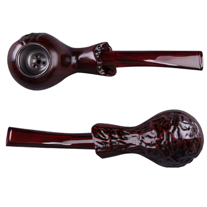 Creative Red Texture Carved Pipe Chimney Smoking Pipes Mouthpiece Herb Tobacco Pipe Cigar Gifts Narguile Grinder Smoke