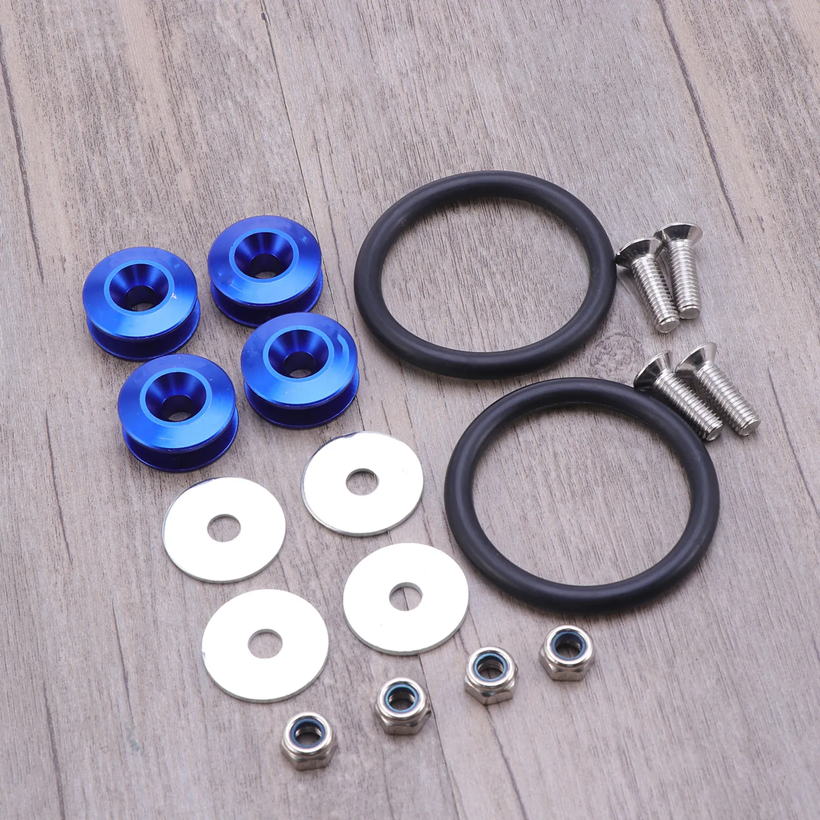 1Set Car Bumper Fixing Kit Automotive Fasteners Kit Quick Release Aluminum Front Rear Trunk Hatch Lid Vehicle Powder