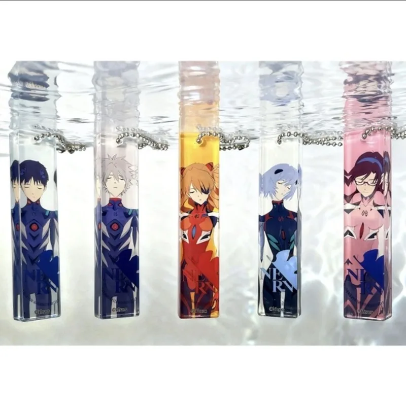 5Pcs Neon Cute Genesis Classic Evangelion Anime Peripheral Acrylic Brick Keychain Cute Bag Exquisite Gift for Best Frien