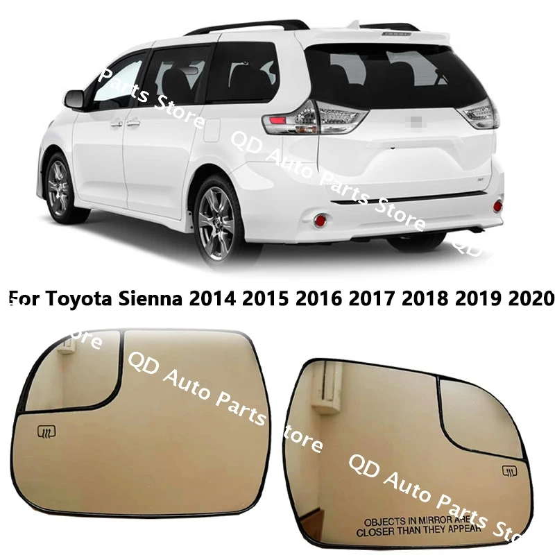 

Car Rearview Mirror with Heated Car Lenses OEM 8790608080 For Toyota Sienna 2014 2015 2016 2017 2018 2019 2020 Left and Right