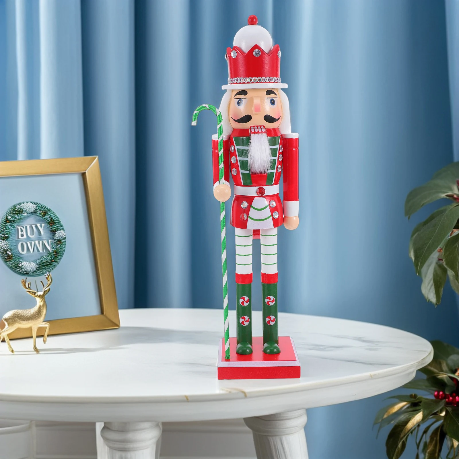 

Christmas Nutcracker Decorations Wooden Nutcracker Soldier Holiday Table Centerpiece Desktop Ornament Wood Hand Carved
