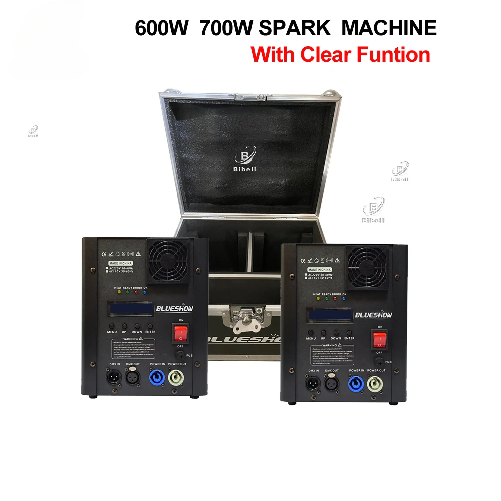 Ti Powder 2Pcs 700W 600W Cold Spark Machine Flightcase DMX Remote Cold Fireworks Fountain Stage Sparkular Wedding Party