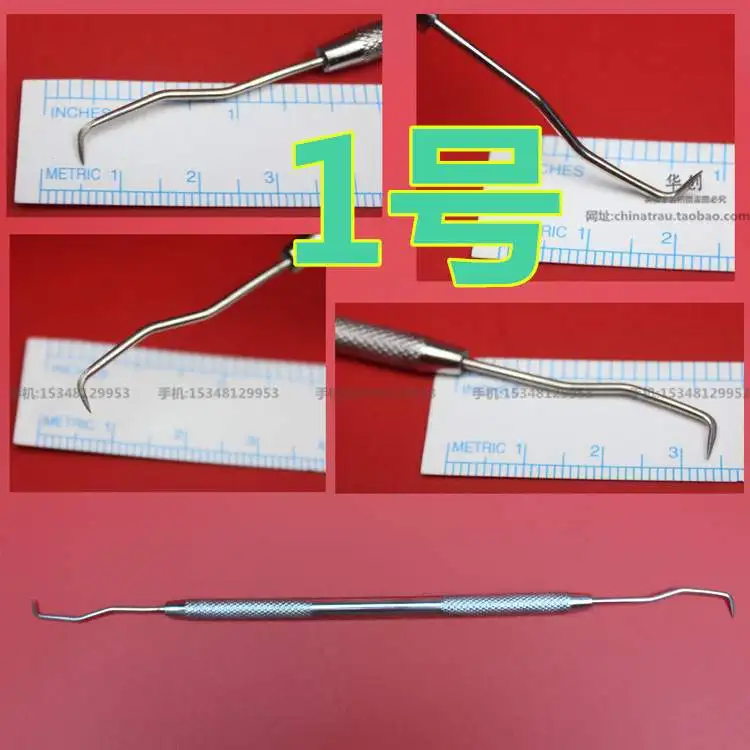 Dental material instrument Stainless steel tooth hook double head teeth portable probe toothpick pull Filler teeth Pedicure tool