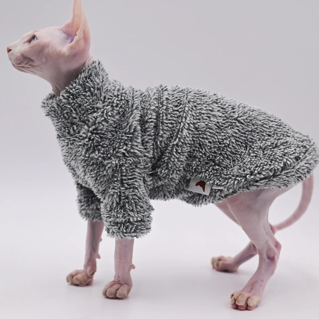 Hairless Cat Clothes Winter Camouflage Warm Arctic Velvet Sphynx Cat Coat Devon Clothes Konis Cat