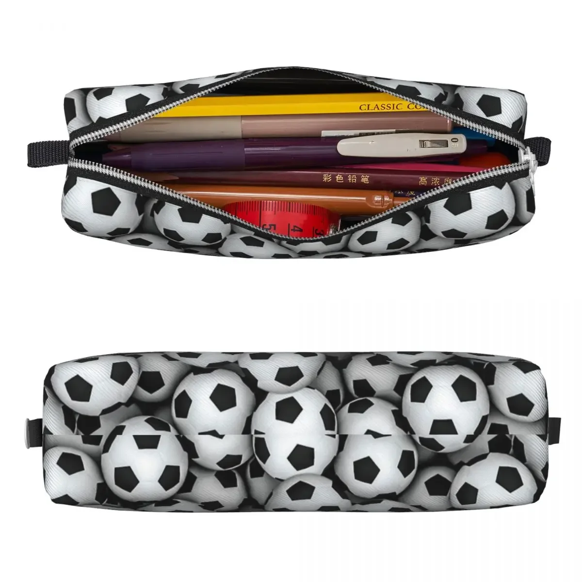 Cute Soccer Balls Pencil Case Sport Play Game Pencilcases Pen Box for Student Large Storage Bags School Supplies Gift Stationery