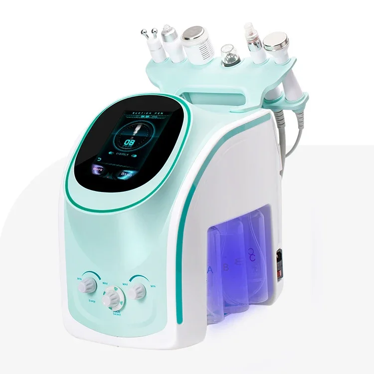 Strong Power 6 in 1 H2O2 Small Bubble Spa Machine Hydro Water Vacuum Diamond Peeling Beauty Facial Cleaning Device