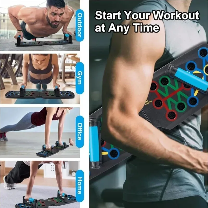 Push-up Board Set Portable Multifunctional Push-up Bar Foldable Fitness Equipment For Chest Abdomen Arms/Back Training gallery 3